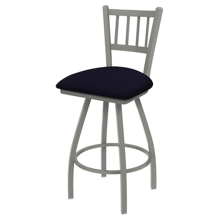 Holland Bar Stool Co 36" Swivel X-Tall Bar Stool, Nickel Finish, Canter Twilight Seat X810